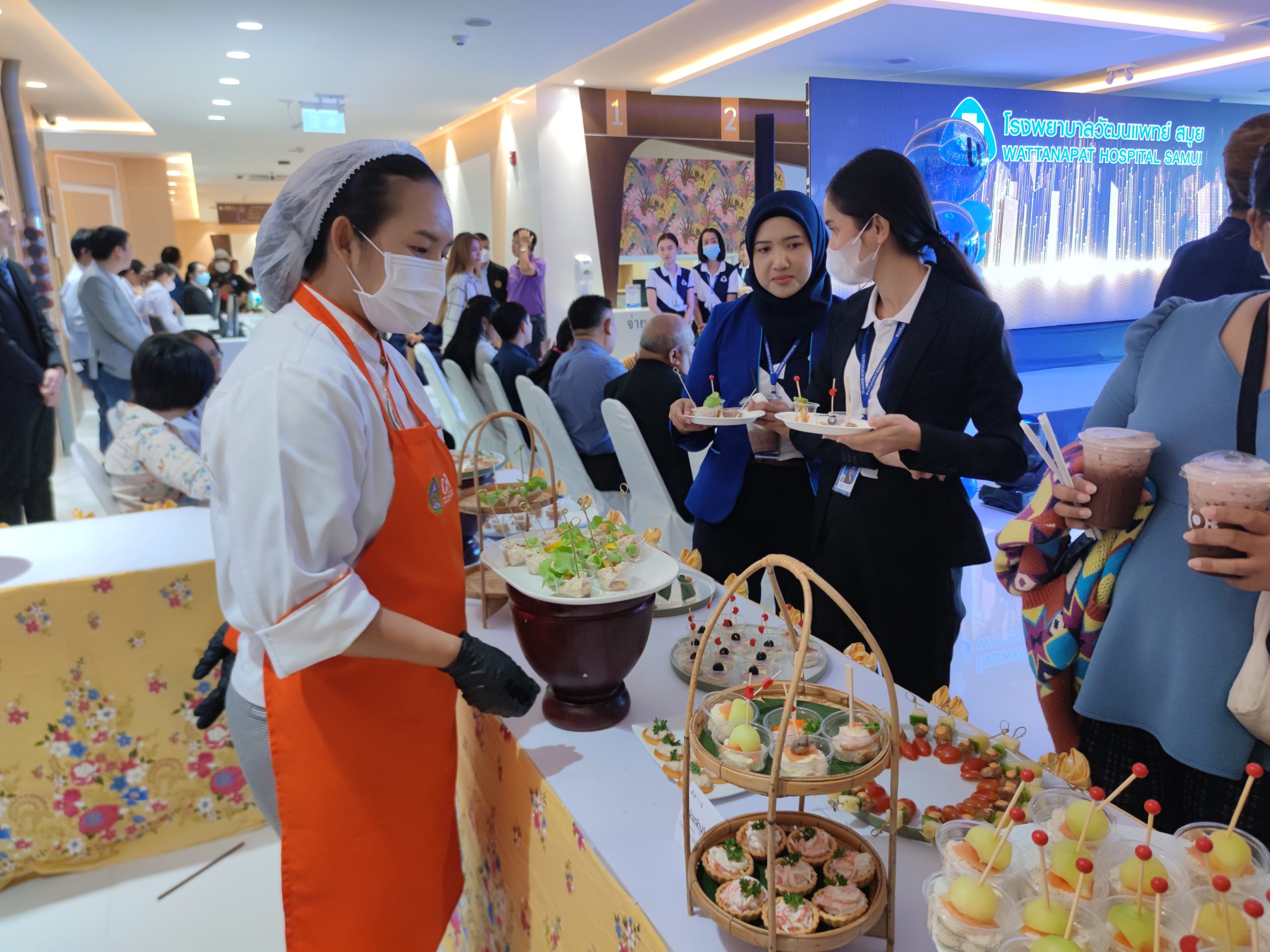 ออกงานจัด Mini Buffet Grand Opening โรงพยาบาลวัฒนแพทย์ สมุย